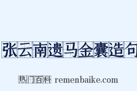 张云南遗马金囊造句是什么意思的图片
